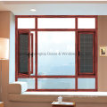 Fenêtre en aluminium de vente chaude avec le double verre trempé (FT-W135)